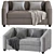 Modern Convertible Sofa Otto 3D model small image 2