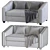 Modern Convertible Sofa Otto 3D model small image 3