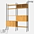 LoftDesign Shelving Unit: 186x39x230 cm 3D model small image 1