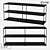 Metal Bookcase LoftDesigne 81514: Stylish Storage Solution 3D model small image 1