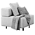 Modern Block Party Armchair 3D model small image 4