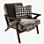 Rinei Timber Fabric 1 Seater 3D model small image 1