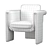 Floria Velvet Accent Chair 3D model small image 6
