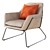 Beige Fabric Lounge Chair: Concord 3D model small image 1