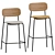 Menu Co Upholstered Bar Stools - Set of 2 3D model small image 5