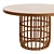 Boho Chic Rattan Oval Dining Table 3D model small image 4