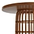 Boho Chic Rattan Oval Dining Table 3D model small image 5