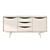 Stylish Fresno Sideboard in Natural Oak 3D model small image 5