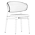 Elegant Oleandro Chairs by Calligaris 3D model small image 5