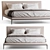 B&B Italia Atoll Bed: Versatile Design with Removable Cushions & Blanket 3D model small image 2