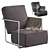 Modern A.B.C. Armchair: Stylish Design for Ultimate Comfort 3D model small image 1