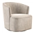 Luxury Arden Velvet Swivel Chair 3D model small image 1