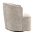 Luxury Arden Velvet Swivel Chair 3D model small image 3