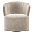Luxury Arden Velvet Swivel Chair 3D model small image 4