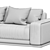 Elegant Denver 3-Seater Sofa 3D model small image 3