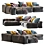 Saba Pixel N_14: Modern Modular Sofa 3D model small image 1