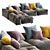 Saba Pixel N_14: Modern Modular Sofa 3D model small image 2