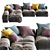 Saba Pixel N_14: Modern Modular Sofa 3D model small image 3