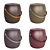 Jellybean Saddle Pouffe: Luxurious Leather & Suede Elegance 3D model small image 3