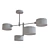 Modern Ashley Chandelier with White Shades 3D model small image 2