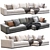 Luxury Hamilton Sofa by Minotti 3D model small image 2