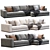 Luxury Hamilton Sofa by Minotti 3D model small image 3