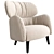 Natuzzi Blossom Armchair: Elegant Comfort for Your Home 3D model small image 3