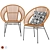 Rattan Accent Chair: Natural Elegance 3D model small image 1