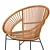 Rattan Accent Chair: Natural Elegance 3D model small image 5