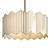 Modern Gold Drum Tiffany Chandelier 3D model small image 1