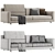 Elegant Frigerio James Sofa 3D model small image 3