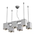 Modern Lightstar Qubica 805060 Pendant 3D model small image 2