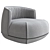 Title: Brioni Up Armchair: Sleek Design, High Quality 3D model small image 1