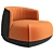 Title: Brioni Up Armchair: Sleek Design, High Quality 3D model small image 4