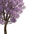 Vibrant Spring Blossom: 3D Purple Tree 3D model small image 3