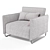 Convertible Cord Armchair 3D model small image 2