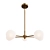 Satin Brass Nathan Chandelier - Modern Elegance 3D model small image 1