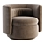 Modern Swivel Chair with Alessandra Design 3D model small image 3