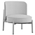 Elegant Amalia Armchair 3D model small image 4