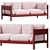 Modern ARBOUR 2 Seater Sofa 3D model small image 1