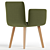 Sleek Jalis Chair 3D model small image 4