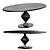 Sleek Oval Industrial Dining Table 3D model small image 2