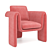 Luxury Floria Velvet Chair 3D model small image 2