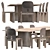 Sleek Crevasse Table & Scarpa Chair 3D model small image 5