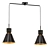 Sleek Metal Pendant Lights 3D model small image 1