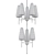 Elegant Swedish Ceiling Lamp 3D model small image 2