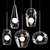 Elegant Metal and Glass Pendant: Cattelan Italia Melody LE 3D model small image 1