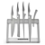 Samura Reptile Knife Set: 6 Precision Blades 3D model small image 4