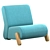 Sleek and Stylish Base Easy Chair 3D model small image 1