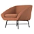 Stylish Barrow Lounge Chair 3D model small image 1